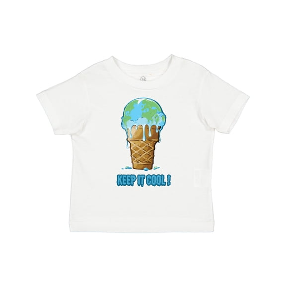 Inktastic Keep It Cool Melting Earth Ice Cream Cone Boys or Girls Toddler T-Shirt