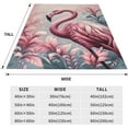 thumbnail image 4 of Pink Flamingo Blanket Gifts for Kids Adults Soft Warm Lightweight Cozy Cute Flamingos Floral Throw Blankets for Bed Living Room Sofa Couch Birthday Decor 50x60in, 4 of 6