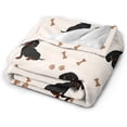 thumbnail image 3 of Dachshund Blanket Cute Soft Cozy Dachshund Fleece Blanket Warm Fuzzy Weiner Dog Paw Throw Blanket Dachshund Gifts Stuff for Women Kids Bed 40"X50", 3 of 6