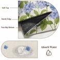 thumbnail image 6 of Hydrangeas Area Rugs 4'x6', Washable Small Throw Rugs for Office Bathroom, Purple Floral Butterfly Leaves Beige Indoor Outdoor Rug Non-Slip Low Pile Carpet Runner Reversible Floor Mats, 6 of 8