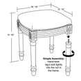 thumbnail image 3 of 123 Creations Black Gingham Vanity Stool, 3 of 3