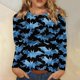thumbnail image 2 of Suéter de manga larga con cuello redondo y estampado de Halloween informal a la moda para mujer, 2 of 5