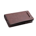 thumbnail image 2 of serony Men Long Wallet Simple Style Credit Card Holder Solid Color Purse Leather Handbag Phone Keys Multi-card Bag Large Capacity Dark coffee, 2 of 8