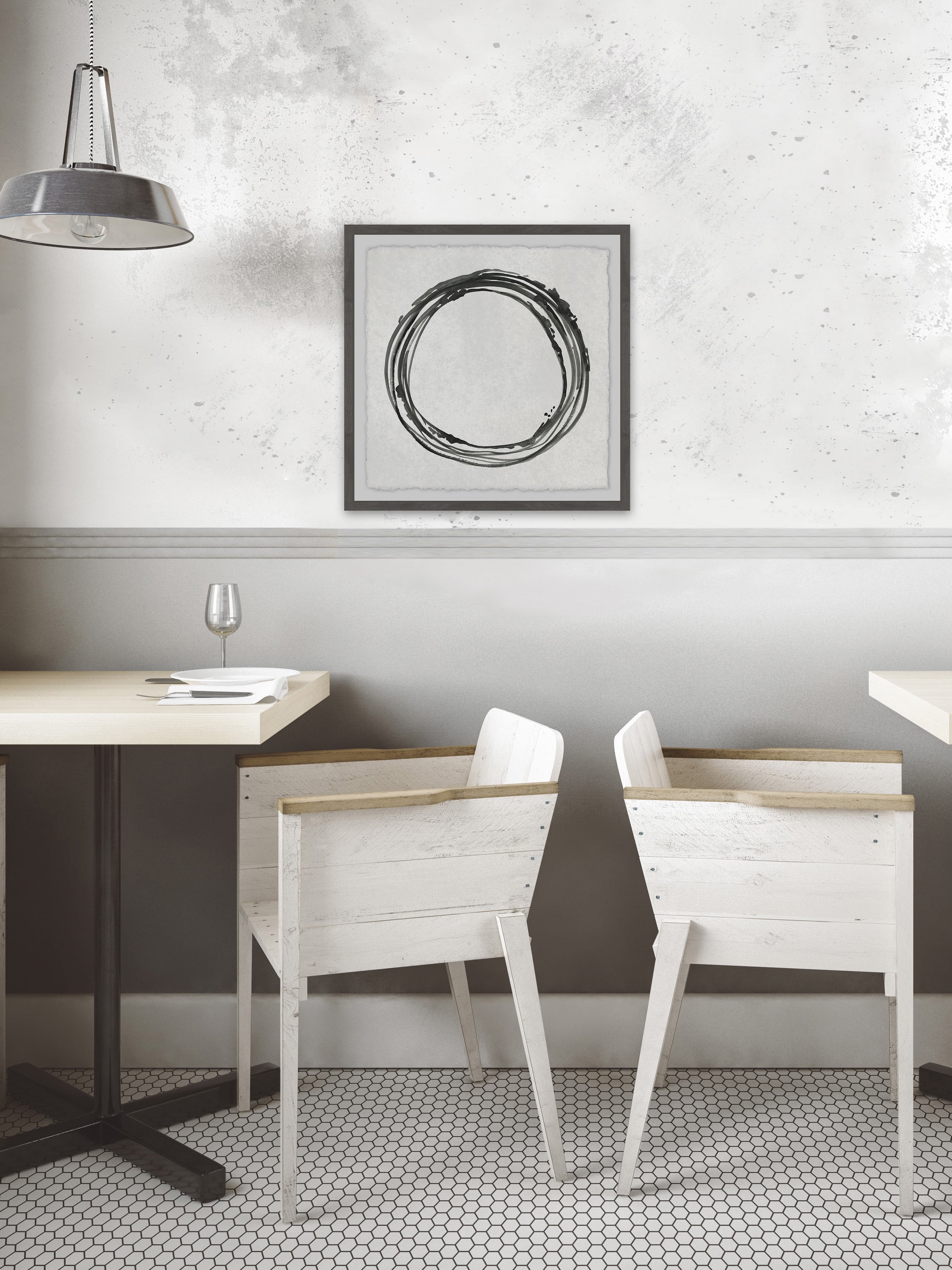 Marmont Hill Grey Infinity Framed Wall Art, 12" x 12"