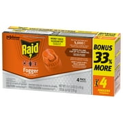 Raid Concentrated Deep Reach Pest Killer & Roach Fogger, 1.5 fl oz, 4 Count