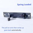 thumbnail image 4 of HSHDLDF Pocket Door Edge Pull Professional Stainless Steel 304 4" Hidden Door Handle Flush Mount Pocket Door Hardware for Pocket Sliding Door Spring Loaded (2 Antique Bronze), 4 of 5