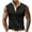 Black, variant on ZCFZJW Muscle Tank Tops for Men Fashion Summer Sleeveless Button Henley Shirts Trendy Solid Color Basic Athletic Workout Tees Shirt with Pockets Black L