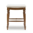 thumbnail image 6 of Linon Marino Backless Wood Counter Stool, 25" Seat Height, Walnut Finish with Ivory Fabric, 6 of 7