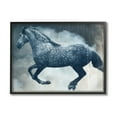 thumbnail image 2 of Stupell Industries Blue Galloping Horse Vintage Animals & Insects Painting White Framed Art Print Wall Art, 2 of 5