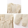 thumbnail image 6 of Younger Tree Baby Girl Romper Infant Fall Winter Clothes Ruffle Sweater Long Sleeve Bodysuit Jumpsuit and Headband for 3-6 Months, 6 of 6