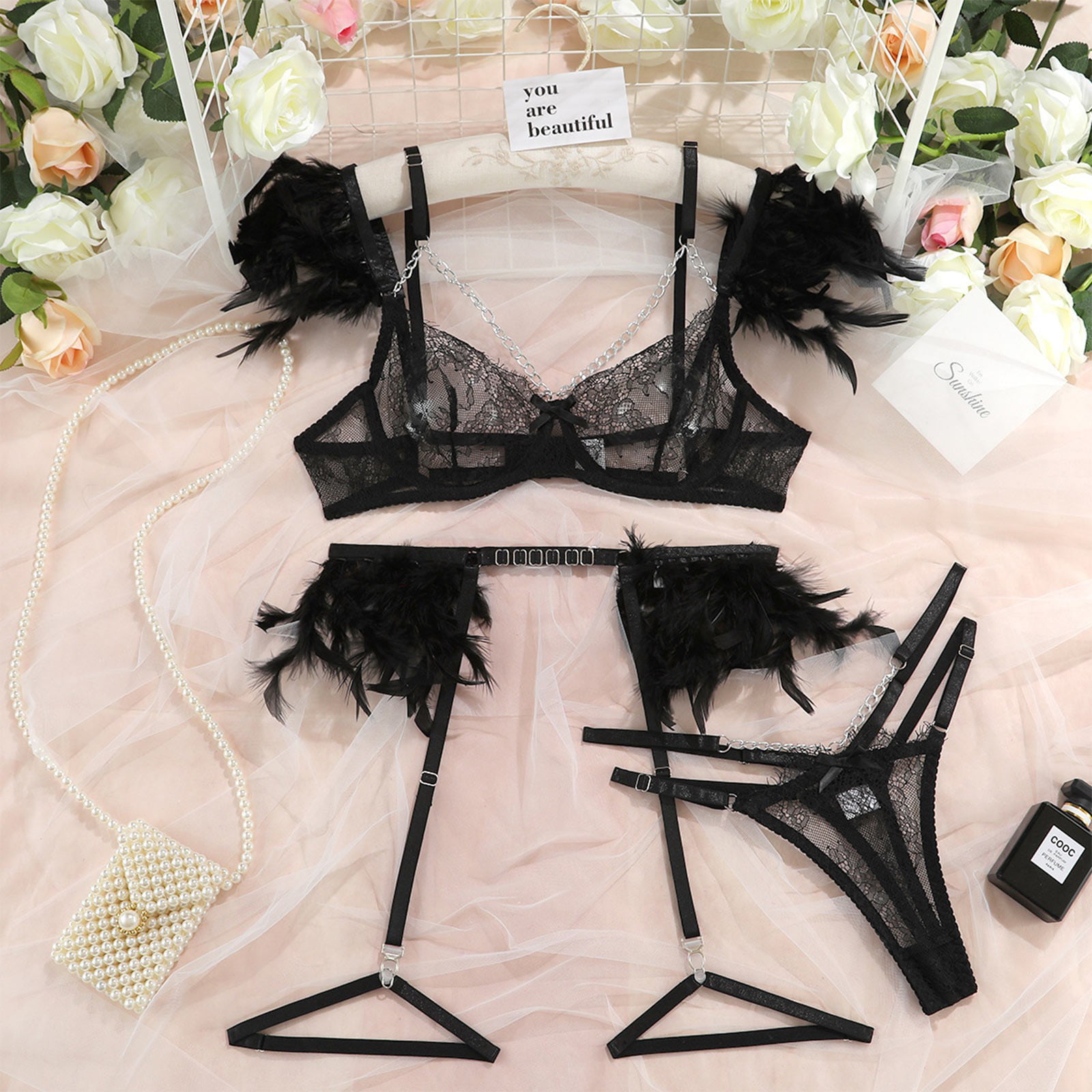 Shein 2 Piece Leather Bra and Panties Lingerie in Ikeja - Clothing, Frisky  Exotics