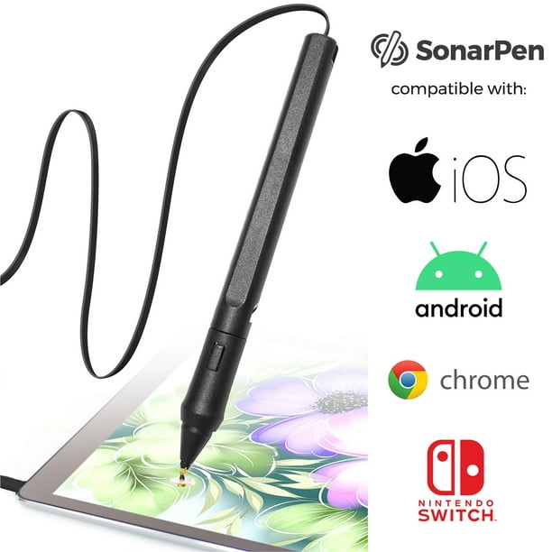 SonarPen Pressure Sensitive Smart Stylus Pen with Palm Rejection and