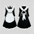 thumbnail image 4 of Xijirk Womens Victorian Maid Collared Long Puff Sleeve Ruffle Maxi Dress with Ruffled Apron for Halloween Cosplay Party Role Play,Black,3XL, 4 of 4