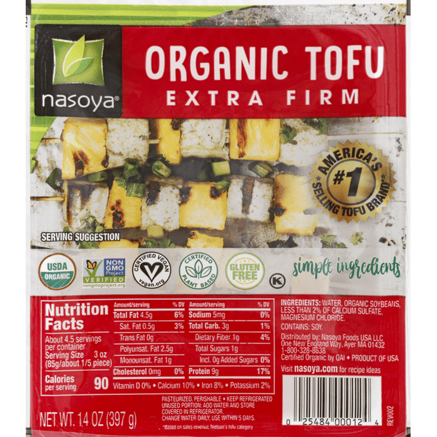 Nasoya Extra Firm Organic Tofu 14 Oz Walmart Com