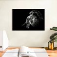 thumbnail image 3 of Elephant Stock Soulful Lion Head Wall Art - Horizontal Canvas Wall Art - Living Room Wall Decor - Animal Canvas - Black And Gray Decor - 12" x 8", 3 of 8
