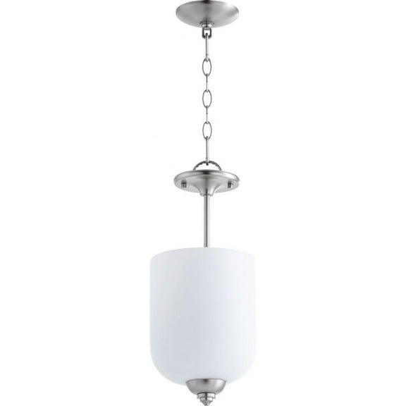 Thornfield Mews 3 Light Dual Mount Pendant in Bailey Street Home Home Collection Style 8 inches Wide By 17 inches High-Satin Nickel Finish-Satin Opal