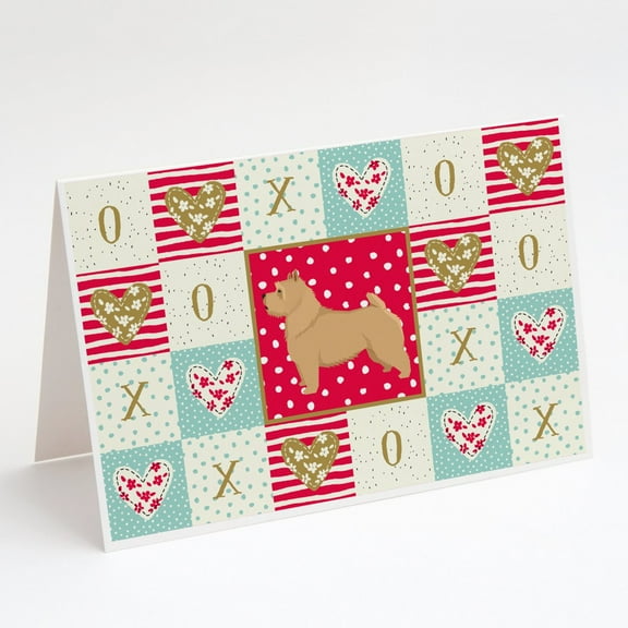 Caroline's Treasures Norwich Terrier Love Greeting Cards with Envelopes, 5" x 7" (8 Count)