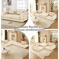 thumbnail image 4 of Sofá Cama Doble 180cm con Espuma Viscoelástica - Sofá Modular Convertible 2 Plazas, Diseño Compacto para Salón, Beige, 4 of 8