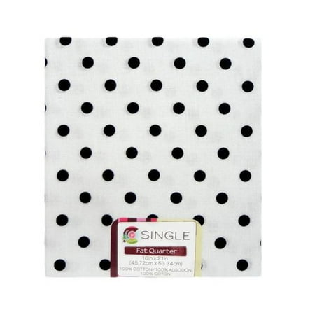 Creative Cuts 18" x 21" Fat Quarter Pre-Cut Assorted Black Fabric, 1 Each