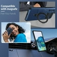 thumbnail image 4 of for Samsung Galaxy S20 FE Case  Built in Stand & Ring Holder[Compatible with MagSafe],  Grade Shockproof Protective Phone Case for Samsung S20 FE 4G/5G, Blue, 4 of 16