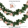 thumbnail image 3 of Efavormart 6 FT Long 3D Rose Chain Garland for Wedding Arrangements Party Baby Shower Decorations Supply - Lavender, 3 of 5