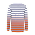thumbnail image 5 of Women's Full Zip Cardigans Striped Lightweight Regular Fit Gradient Jackets Casual Long Sleeve Hooded Sweatshirts Tops (2XL, Blue), 5 of 6