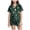 H4-Dark Green, variant on sdbrld Kids Girls Christmas Pajama, 2Pcs Soft Stretch Button Down Pjs Short Sleeve Sleepwear and Shorts Matching Set Sizes 6-7 Years