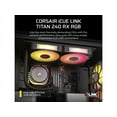 thumbnail image 2 of CORSAIR iCUE LINK TITAN 240 RX RGB Liquid CPU Cooler - RX120 RGB Fans - Fits Intel LGA 1851/1700, AMD AM5/AM4 - iCUE LINK System Hub Included, 2 of 11