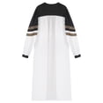 thumbnail image 2 of TiaoBug Men Color Block Clergy Church Robe Loose Fit Long Sleeve Graduation Maxi Gown Black XL, 2 of 7