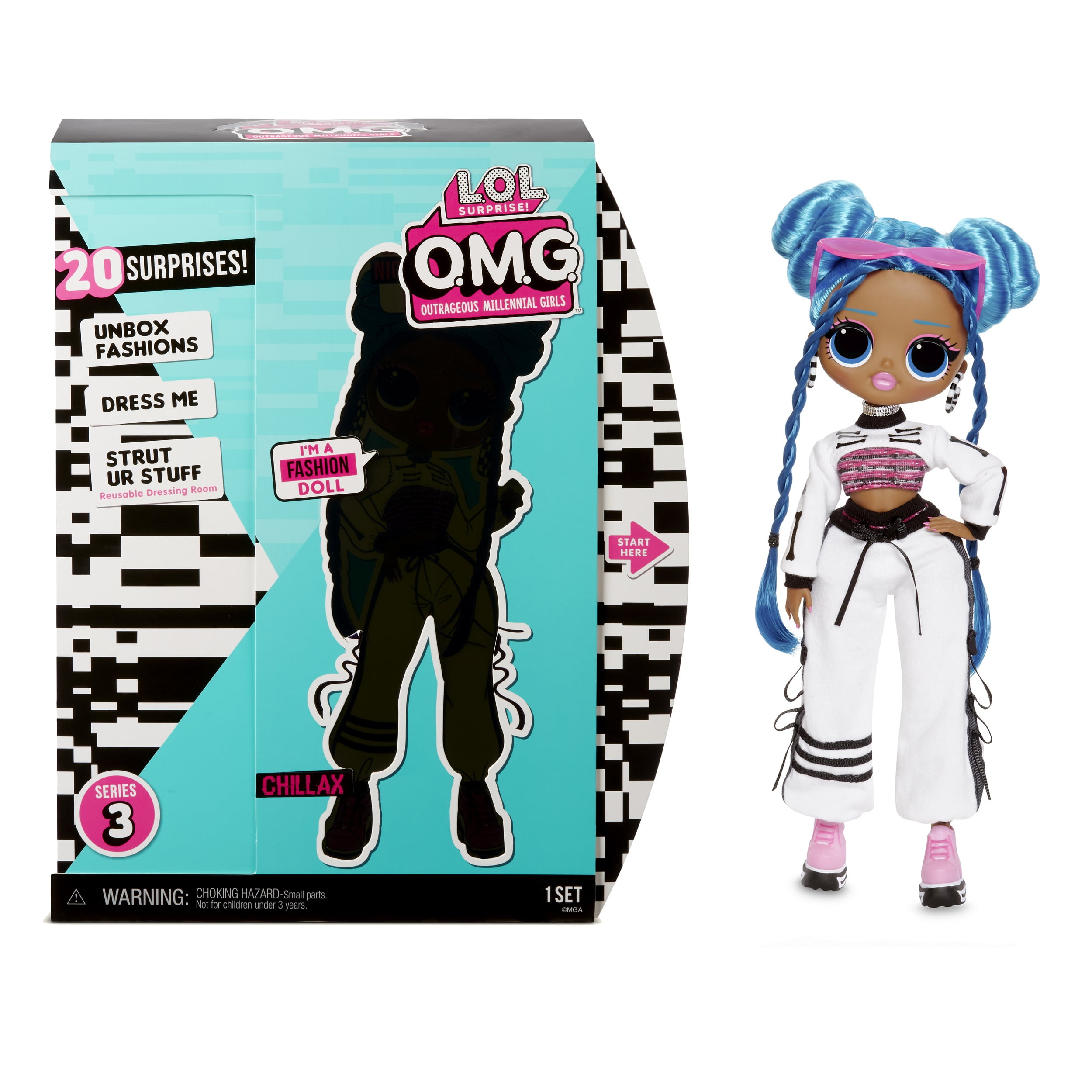 Details about   Authentic LOL Surprise Series 3 OMG Fashion Doll ROLLER CHICK IN HAND 