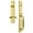 Lifetime Brass, variant on Grandeur 847503 Carre Solid Brass Rose Left Handed Keyed Entry Single Cylinder Full Plate