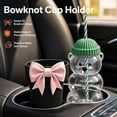 thumbnail image 6 of ZOUBAOQ Heart-Shaped Bear Car Cup Holder Adapter with Bow, Universal Drink Holder Insert for Vehicle Consoles, 6 of 7