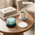 thumbnail image 2 of Coasters Set of 8 for Drinks, 4 Inch Large Coasters for Coffee Table, Tabletop Protection for Hot & Cold Drinks, Versatile Coasters for Home Decor, Non-Slip & Easy to Clean, Green, 2 of 7