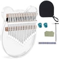 thumbnail image 2 of Acrylic Thumb Piano 17 Keys With Portable Music Box, Note Stickers, Tuner Hammer, 2 of 7