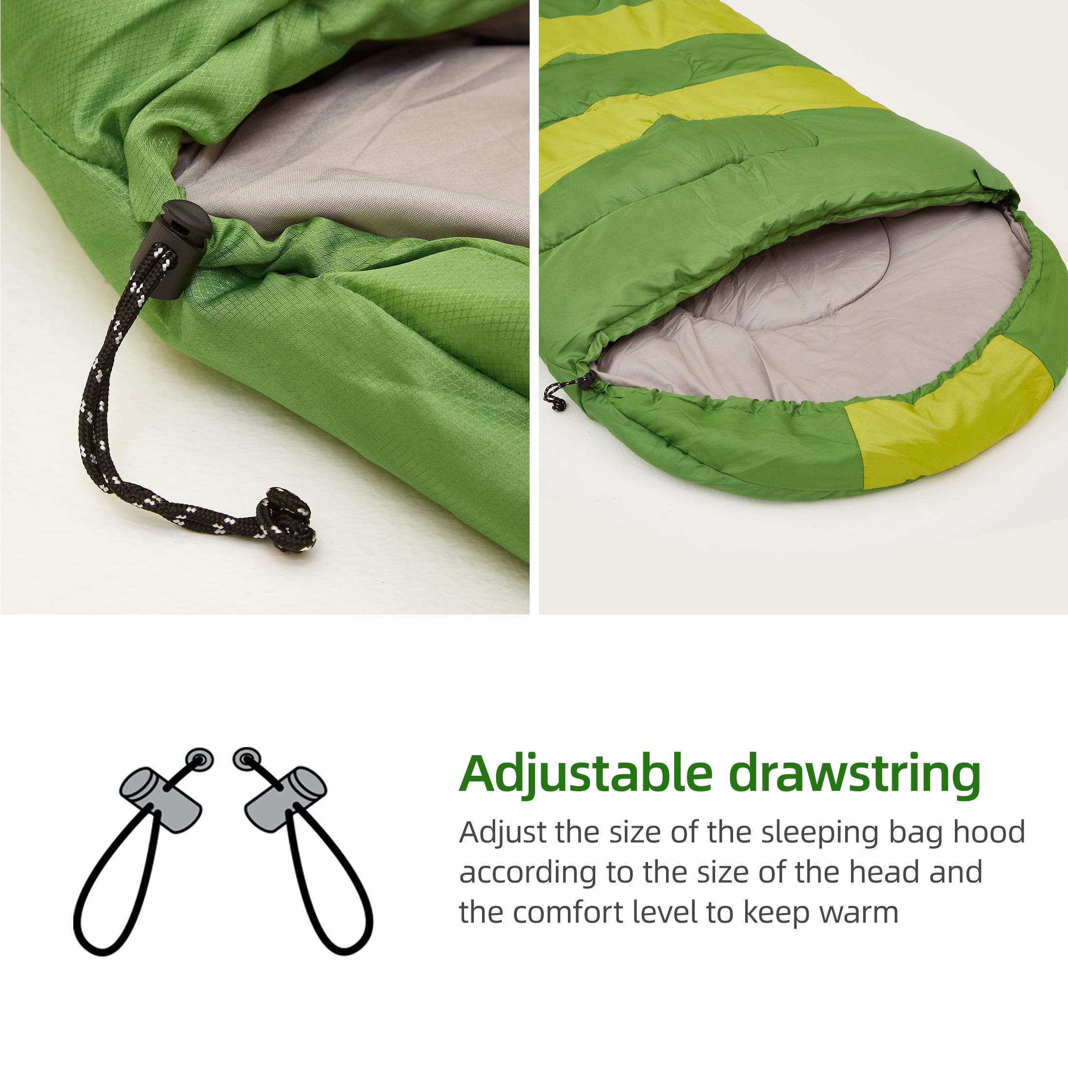 Invoker Sleeping Bag for Adults Kids, Warm & Cool Weather 3-4 Season, 23℉Camping Sleeping Bag, Waterproof Portable Backpacking Hiking Outdoors