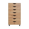 thumbnail image 2 of Naomi Home Adult 7-Drawer Storage Cabinet with Wheels for Bedroom or Home Office, Natural, 2 of 10
