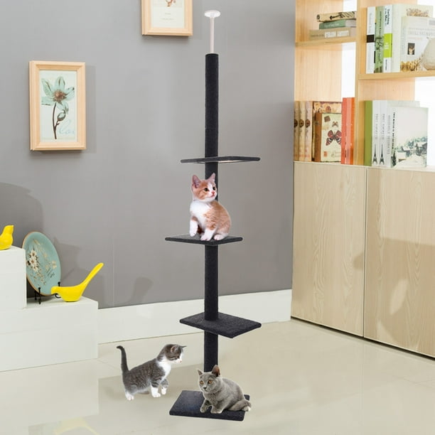 Oxodoi Floor To Ceiling Cat Tree Cat Climbing Tower Activity Tower For Cats Height 111 54 Inch Walmart Com Walmart Com
