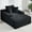 Black, variant on 66 Inch Chaise Lounge Chair Indoor, Oversized Corduroy Upholstered Boneless Sofa Bed, Deep Seat Sleeper Couch Reading Chairs, Cloud Sofas Couches for Living Room, No Assembly Required (Green)