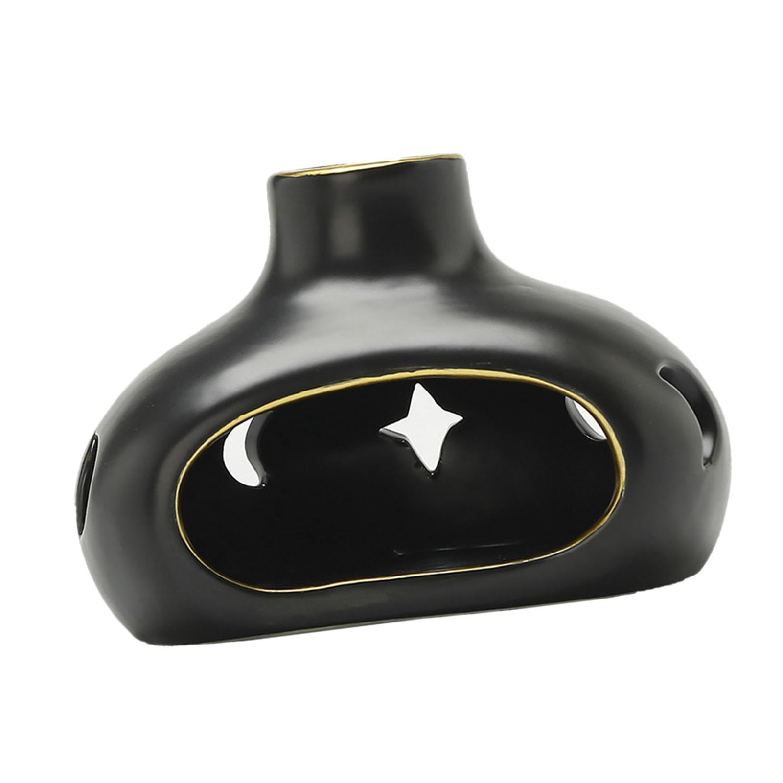 Baoblaze Holder Ceramic Incense Burner Holder for Fireplace Farmhouse Yoga Black