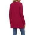 thumbnail image 6 of Fantaslook Fall Cardigan for Women Long Sleeve Open Front Cardigan Casual Button Down Coat with Pockets, 6 of 9
