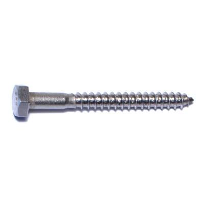 

1/4 x 2-1/2 18-8 Stainless Steel Hex Head Lag Screws (6 pcs.)