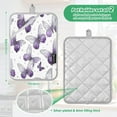 thumbnail image 3 of 2 Pack Pot Holders for Kitchen Heat Resistant Hot Pads Sets for Cooking Baking Lavender-colored Butterfly Pattern, 3 of 7
