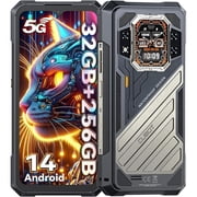 CUBOT King Kong X Rugged Smartphone 5G - 32GB 256GB Cell Phone, 10200mAh Battery, 6.58" FHD,Android 14 Phone,Black