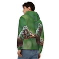 thumbnail image 4 of Uemuo Australian White Tree Frog Sitting on Branch for Men's Fashion Full-zip Hoodies & Sweatshirts with Kangaroo Pocket, Zip-up Hooded Sweatshirt, Moisture Wicking & Breathable-XX-Large, 4 of 5