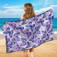 thumbnail image 4 of XYZCANDO Purple Butterfly Car Seat Towel Non-Slip Towels Bucket Seats Protector for Gym Workout Running Swimming Beach and Hiking Waterproof and Sweatproof Towel Seat Covers, 4 of 7