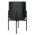 thumbnail image 6 of Bloomingville Round Metal Planter with Chevron Pattern on Stand, Black, 6 of 7