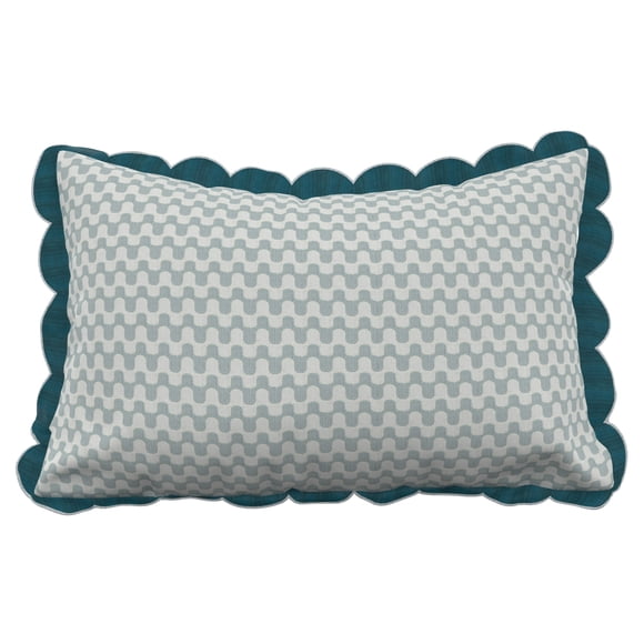 Coussin décoratif lombaire extérieur Vague 50,8 cm x 30,5 cm HOMETRENDS, résistant à la décoloration