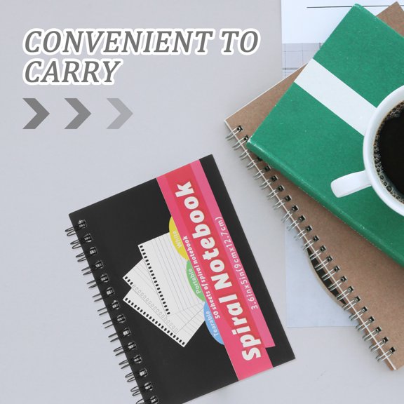 WORGEOUS 6 Pcs  Cute Mini Notepad for Note Taking Small Spiral Notebook for Pocket Use Mini Notepads Office Supplies Work Notepad Small Notepad (50 Pages/book)
