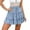 Z4-Blue, variant on Mrat Denim Skirt Women's High Waisted Ruffled Floral Skirt with Floral Print A-Line Short Skirt Elastic Waist A-Line Skirt S-102 White XL