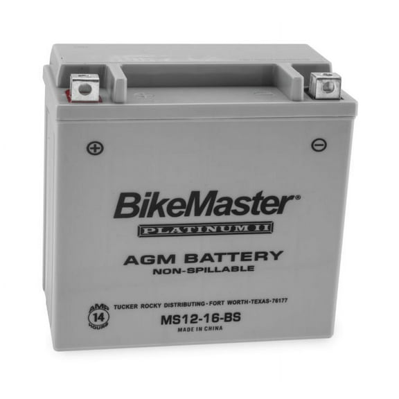 BikeMaster AGM Platinum II Battery MS12-16-BS For Kawasaki VN1500 Vulcan Classic 1996-2009